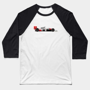 Ayrton Senna's McLaren Honda MP4/5 Illustration Baseball T-Shirt